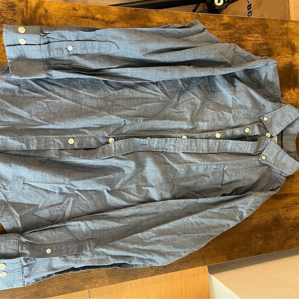 Croft & Barrow Men's‎ Blue Long Sleeve Button-Up Shirt Size S